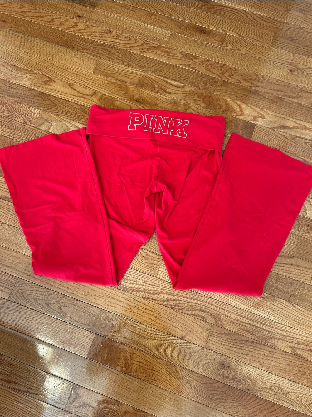 Victoria Secret PINK Cotton foldover flare legging yoga pants size med
